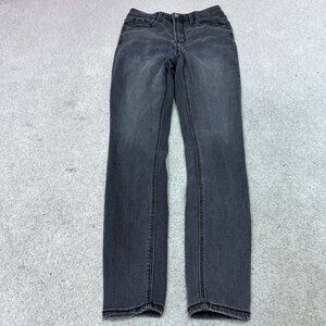 Old Navy Jeans Extra High Rise Rockstar Super Skinny Black Pockets Size 4